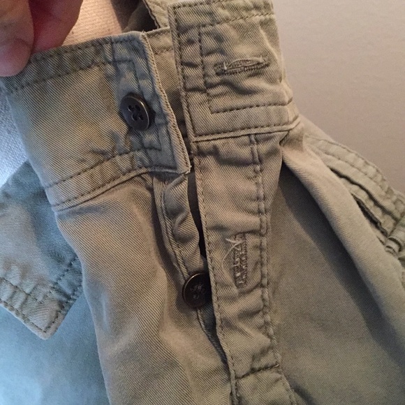 Army Green Button Down - Picture 5 of 7